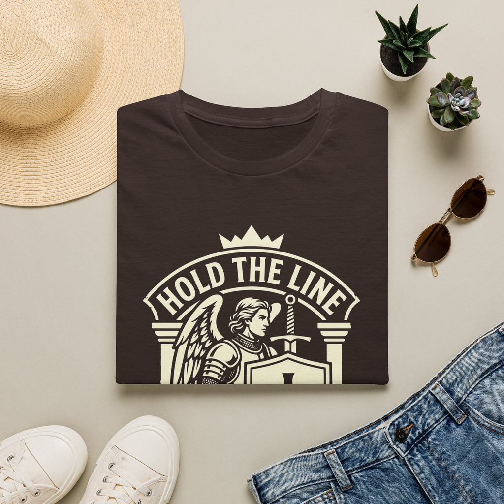 St. Michael Hold the Line Heraldic Shield T-Shirt