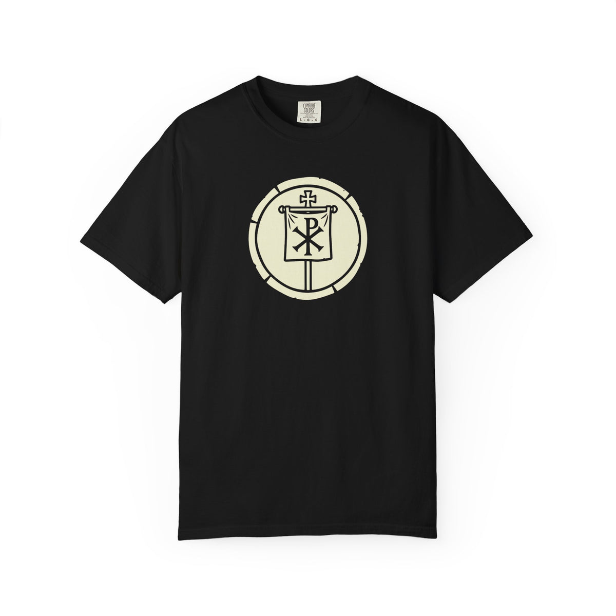 Chi-Rho Victory Medallion Catholic T-Shirt