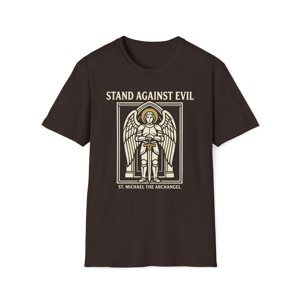 St. Michael Stand Against Evil Gothic Seal T-Shirt