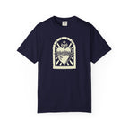 Sacred Heart of Jesus Woodcut Catholic T-Shirt