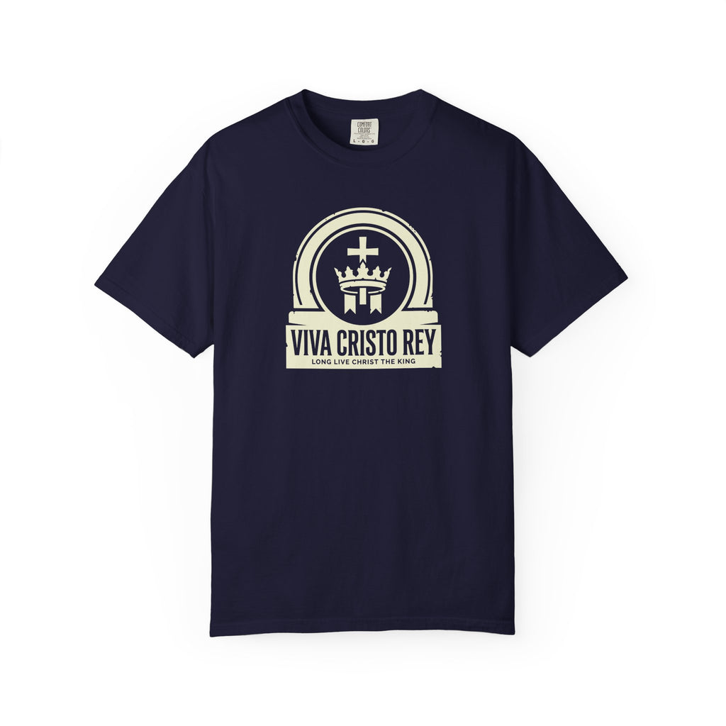 Viva Cristo Rey Christ the King Crown Catholic T-Shirt