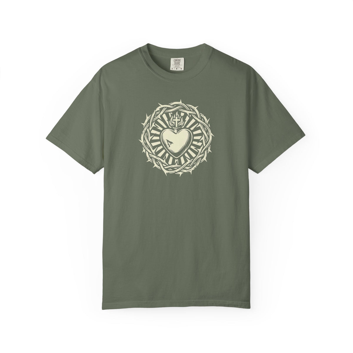 Sacred Heart Passion Engraving Catholic T-Shirt
