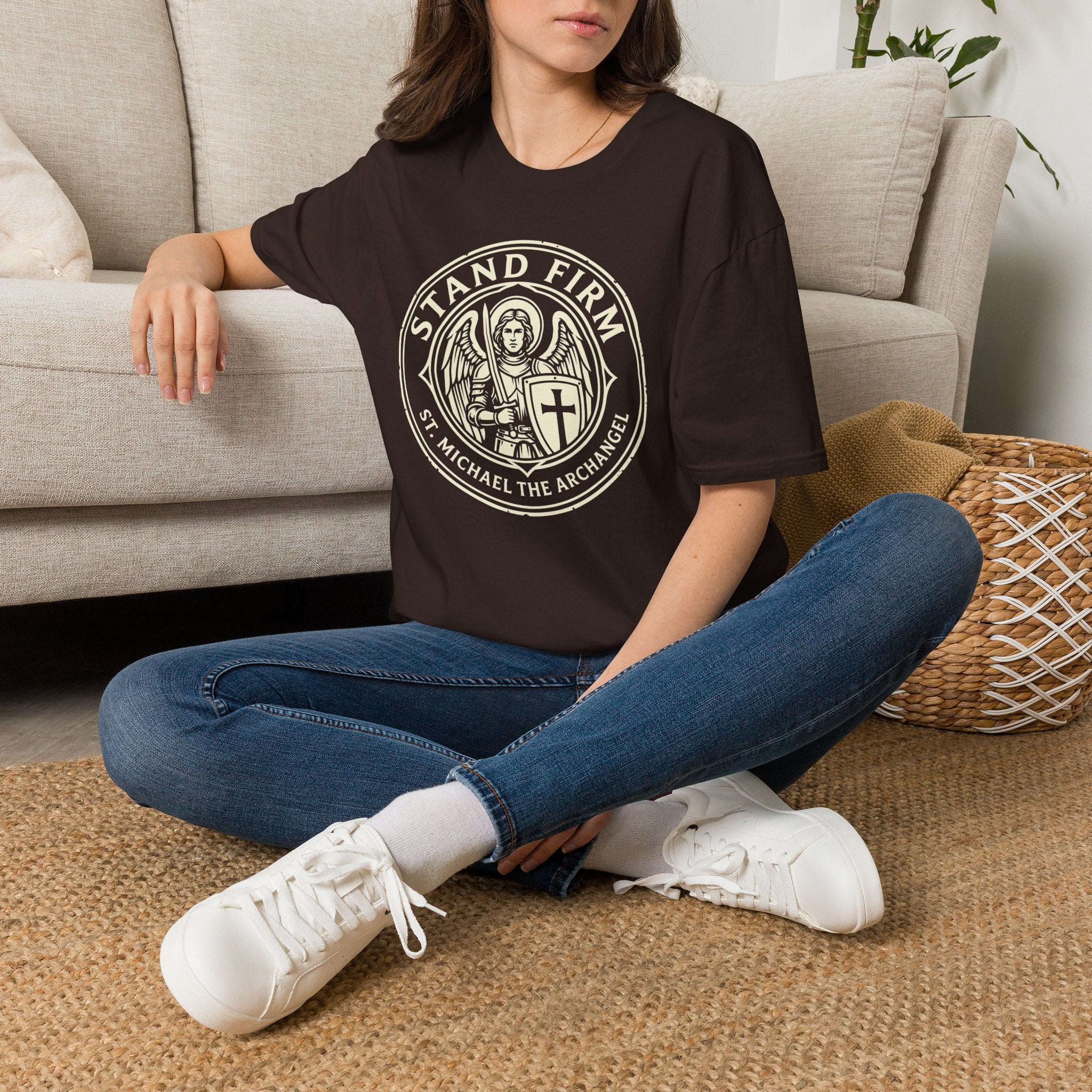 St. Michael Stand Firm Medieval Defender Seal T-Shirt