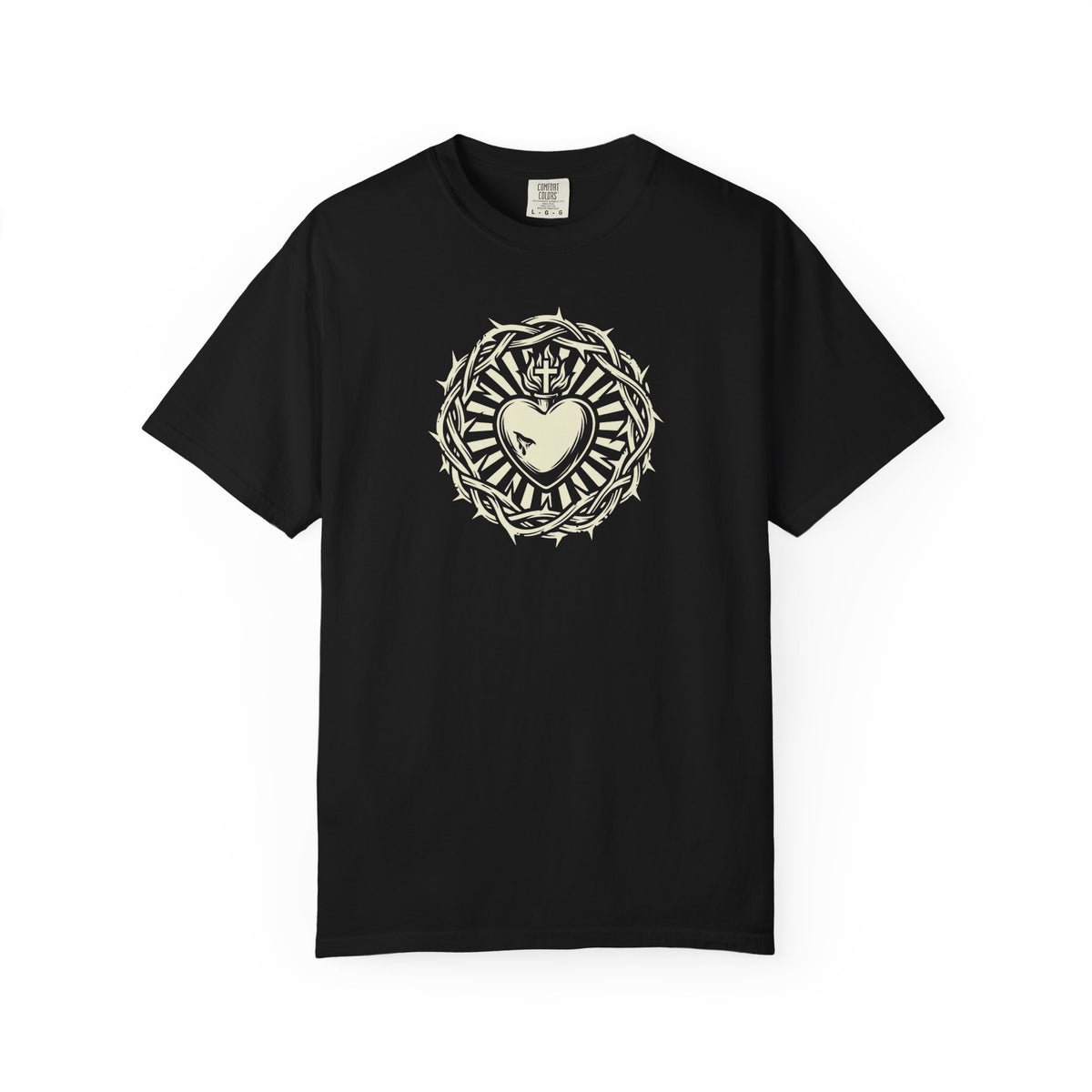 Sacred Heart Passion Engraving Catholic T-Shirt