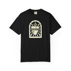 Sacred Heart of Jesus Woodcut Catholic T-Shirt