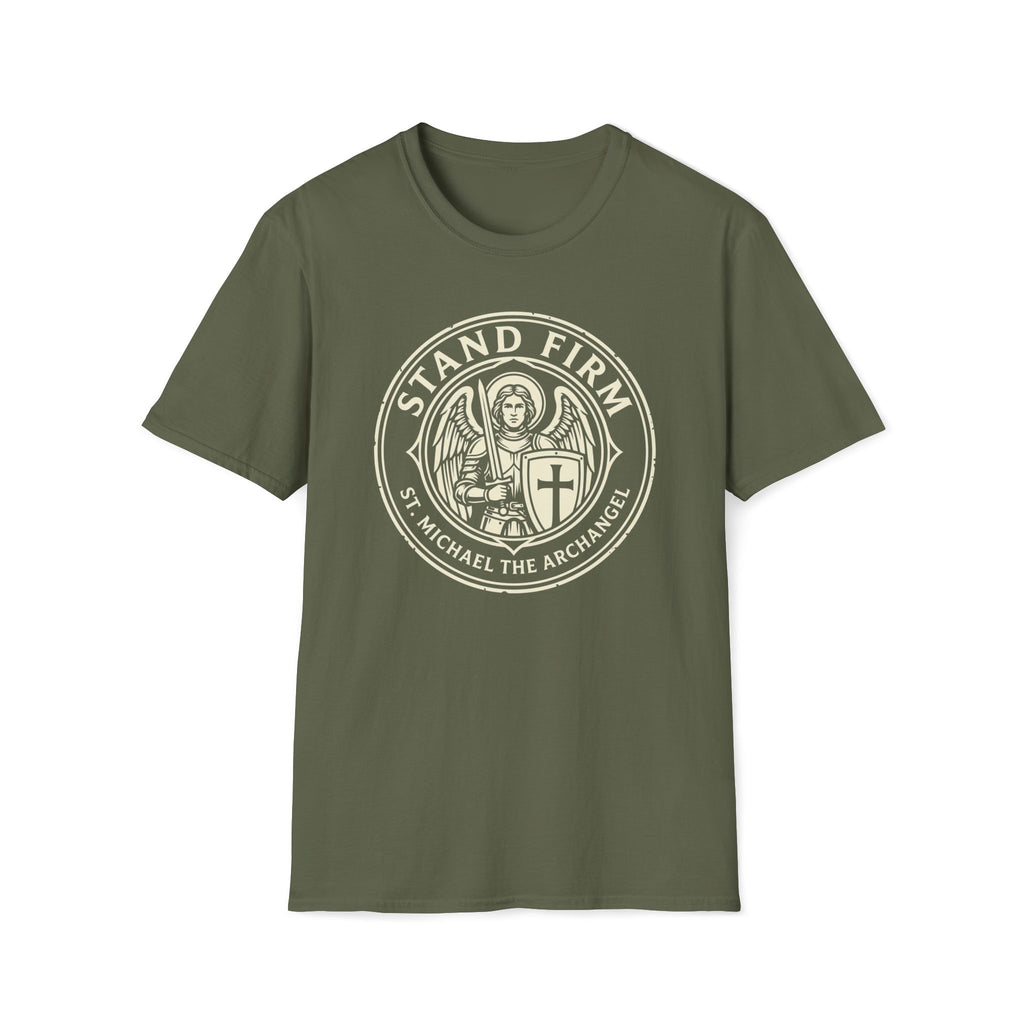 St. Michael Stand Firm Medieval Defender Seal T-Shirt