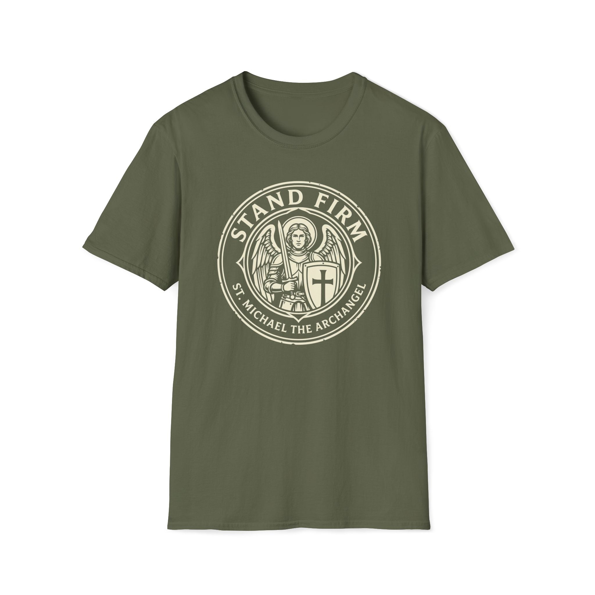 St. Michael Stand Firm Medieval Defender Seal T-Shirt