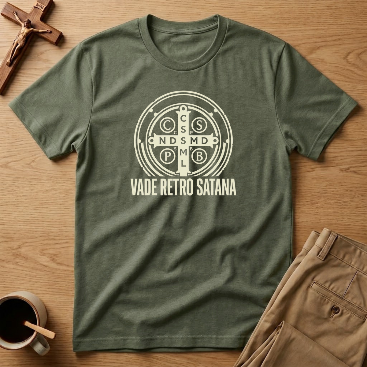 St. Benedict Protection Medal Vade Retro Satana T-Shirt