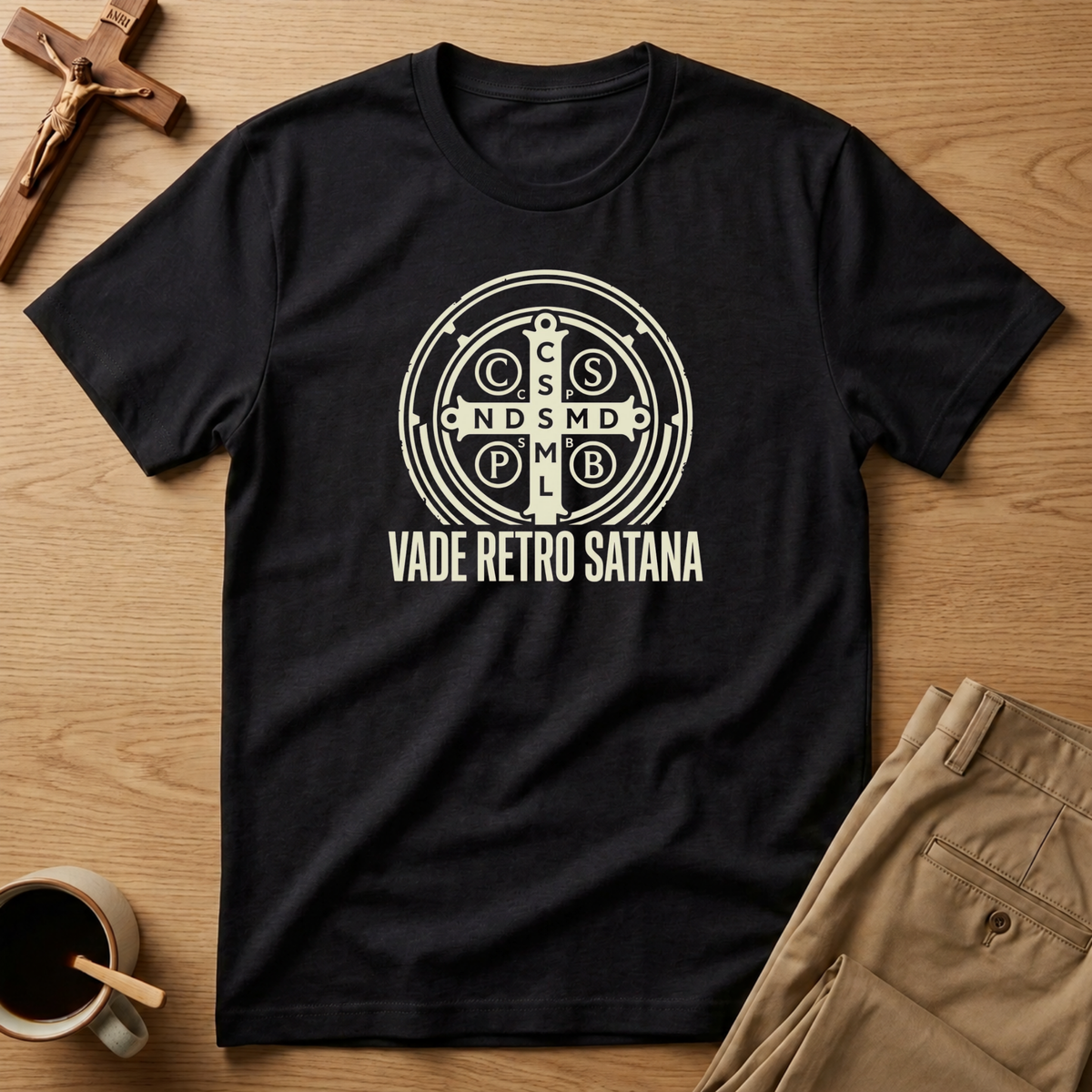 St. Benedict Protection Medal Vade Retro Satana T-Shirt
