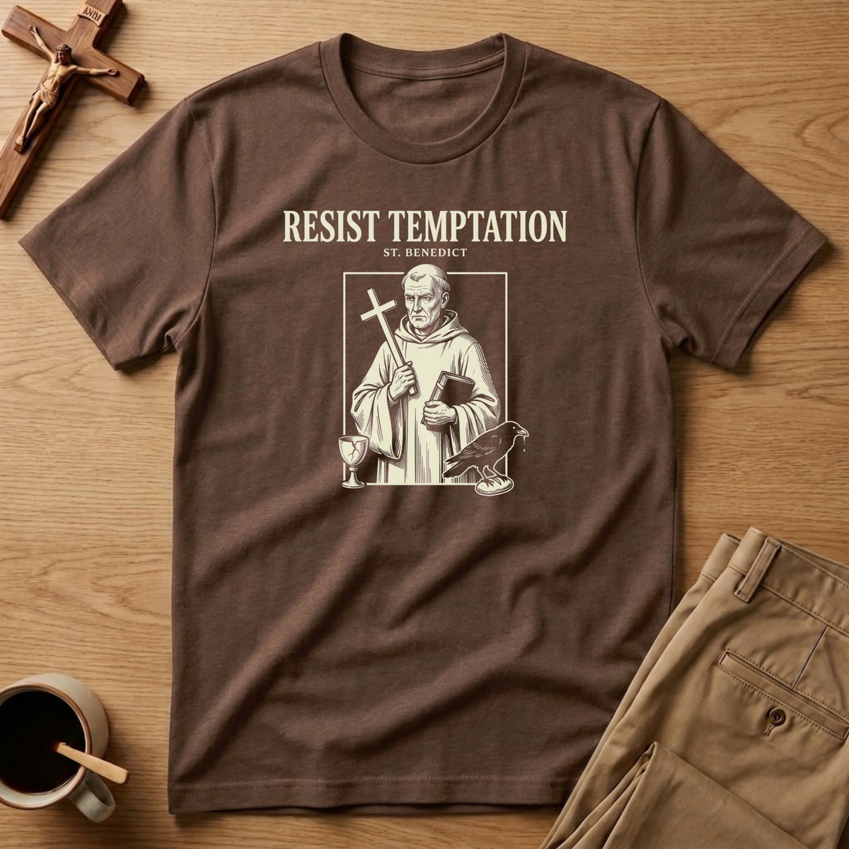 St. Benedict Raven and Cross Heritage T-Shirt