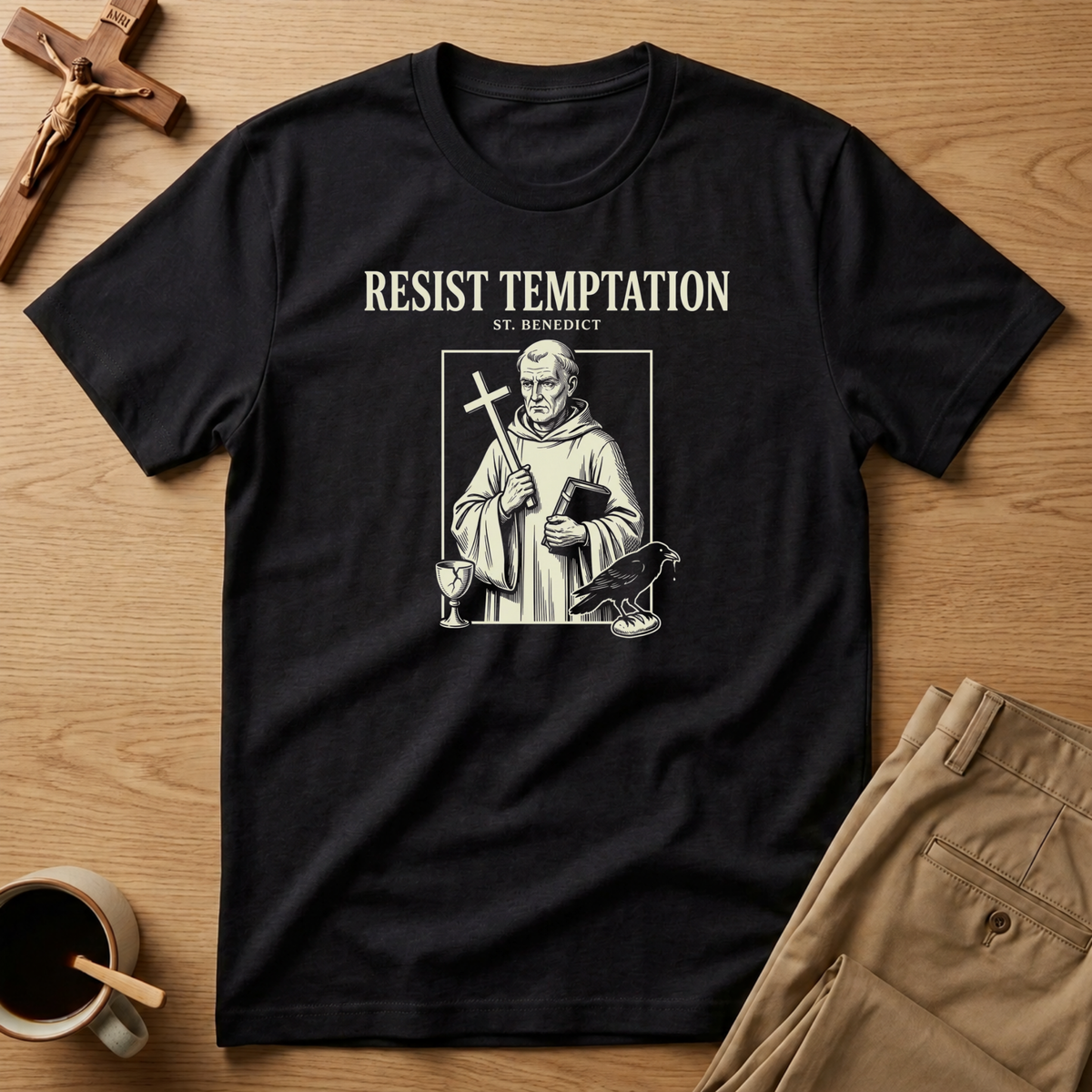 St. Benedict Raven and Cross Heritage T-Shirt