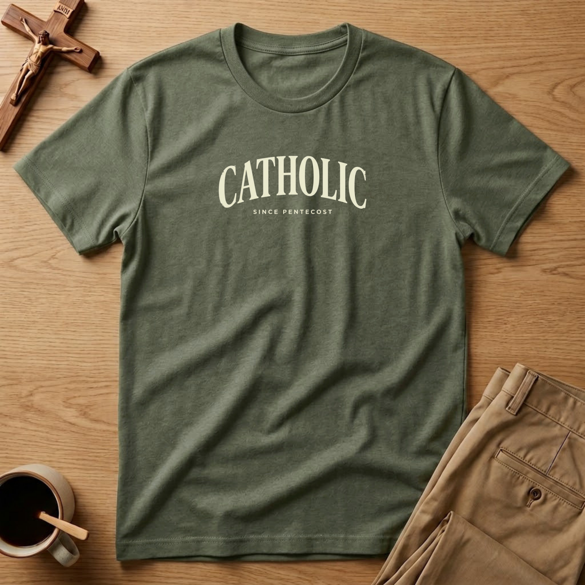 Catholic Since Pentecost Heritage Arch T-Shirt