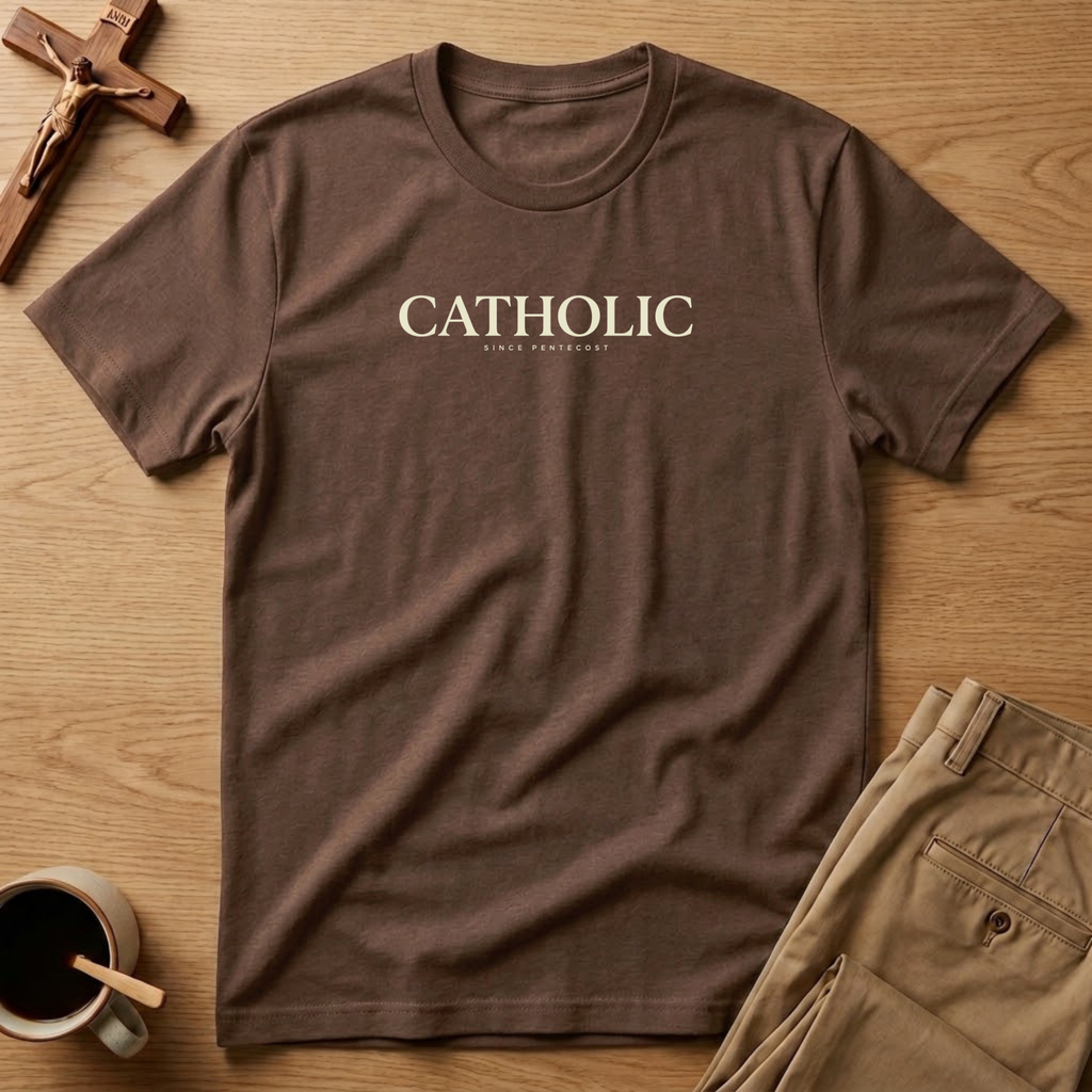 Catholic Since Pentecost Minimal Heritage T-Shirt
