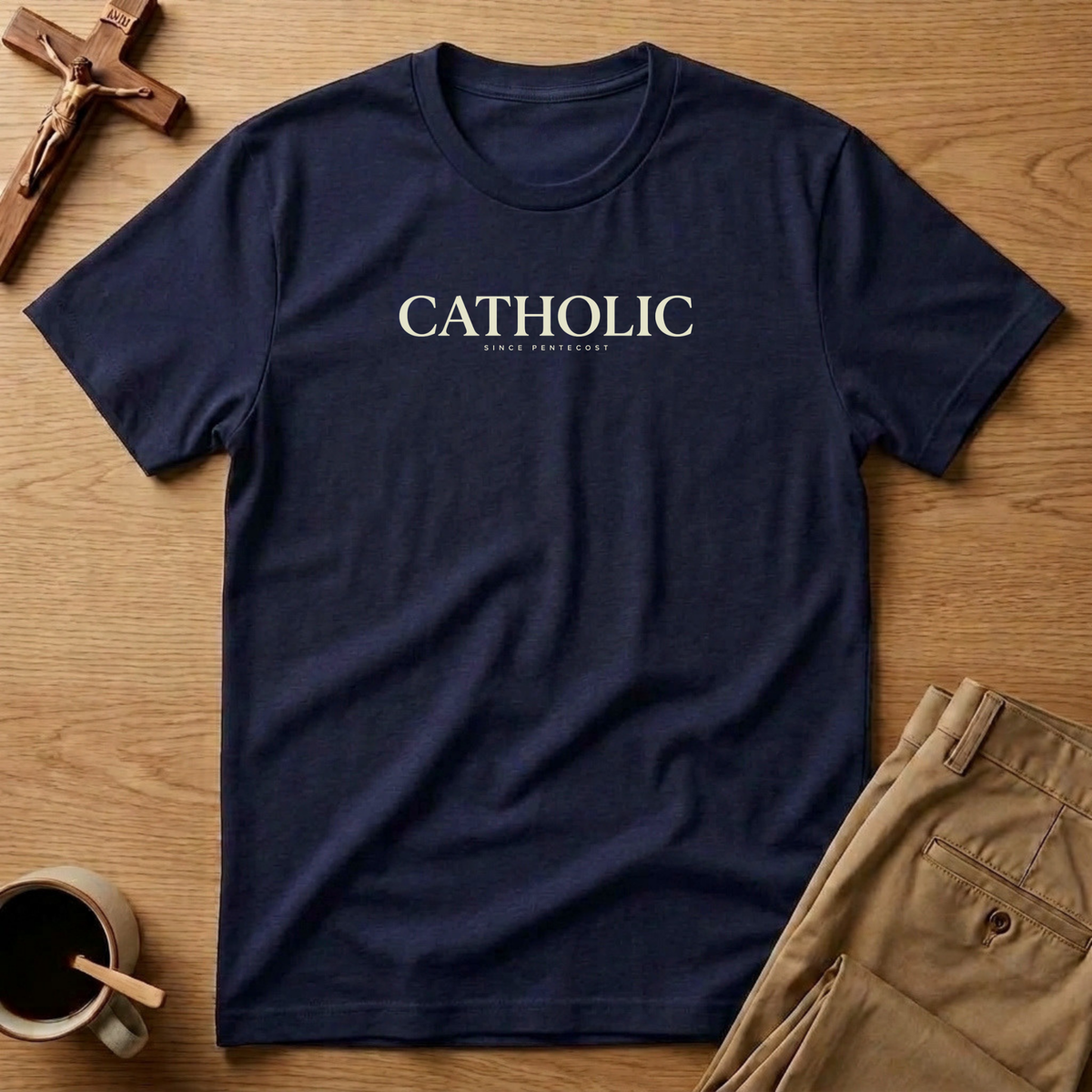 Catholic Since Pentecost Minimal Heritage T-Shirt