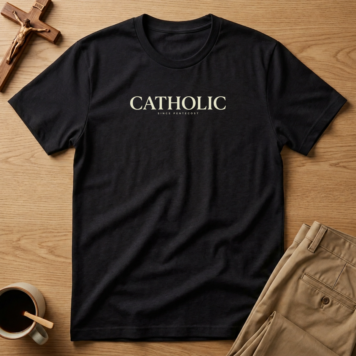 Catholic Since Pentecost Minimal Heritage T-Shirt