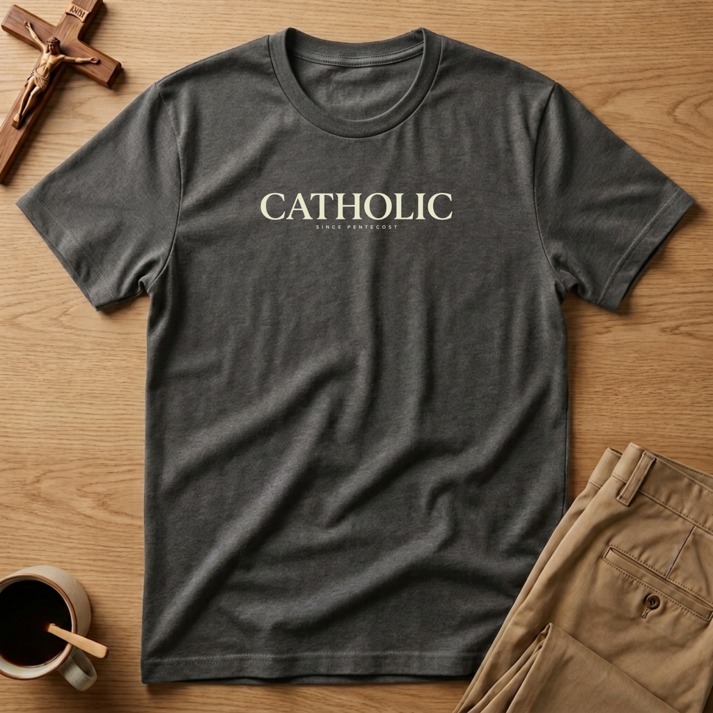 Catholic Since Pentecost Minimal Heritage T-Shirt