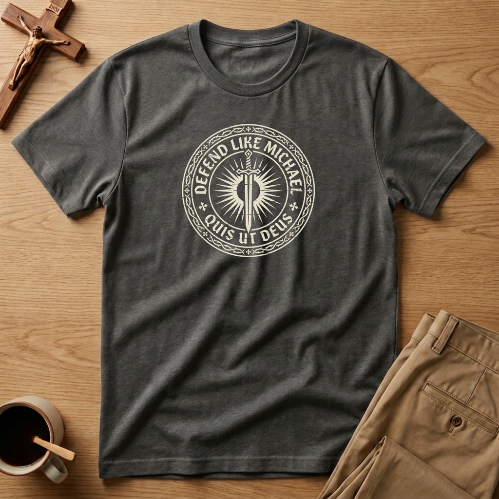 St. Michael Defend Like Michael Catholic T-Shirt