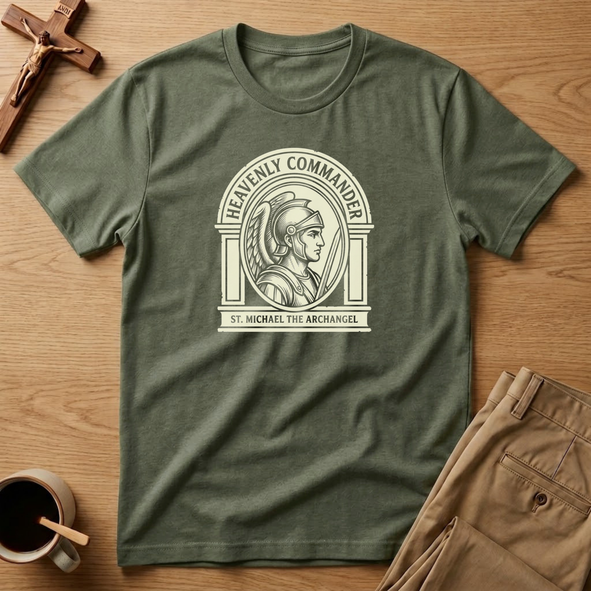 St. Michael Heavenly Commander Archangel Catholic T-Shirt