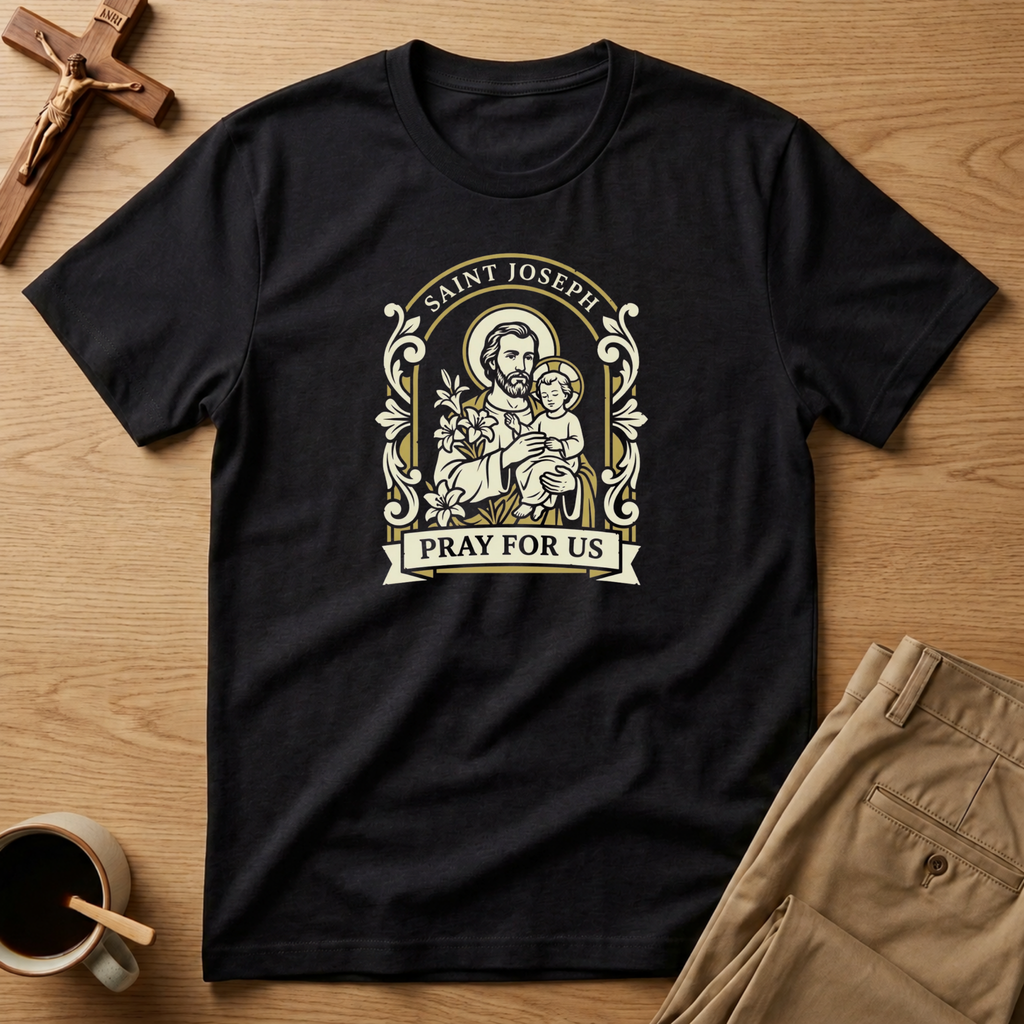 St. Joseph Father and Child Heritage Badge T-Shirt