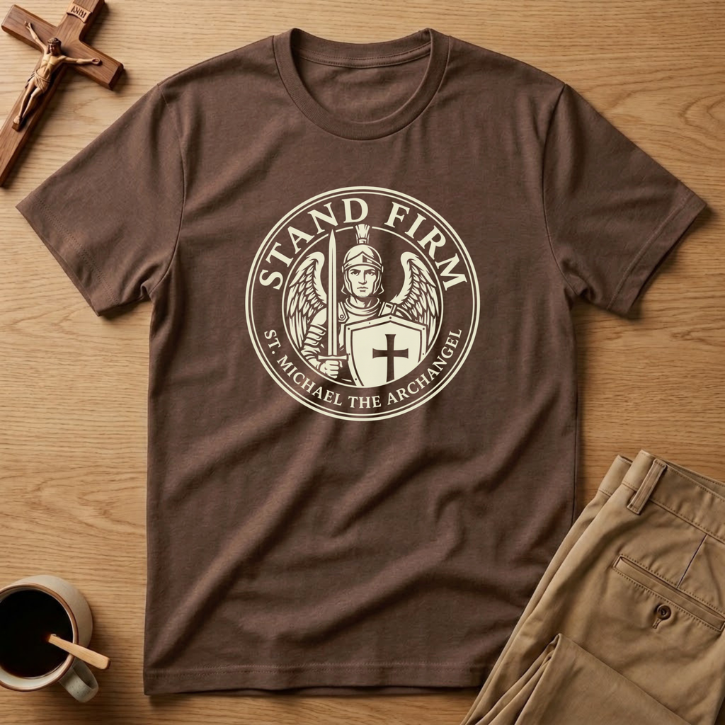 St. Michael Stand Firm Archangel T-Shirt