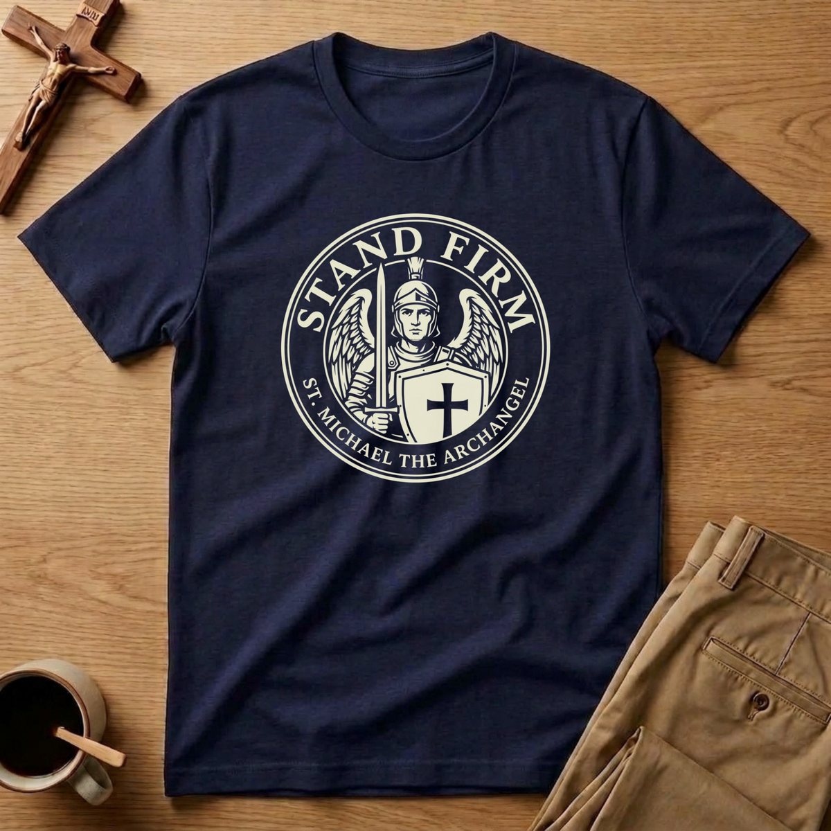 St. Michael Stand Firm Archangel T-Shirt