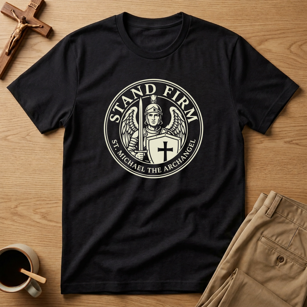 St. Michael Stand Firm Archangel T-Shirt