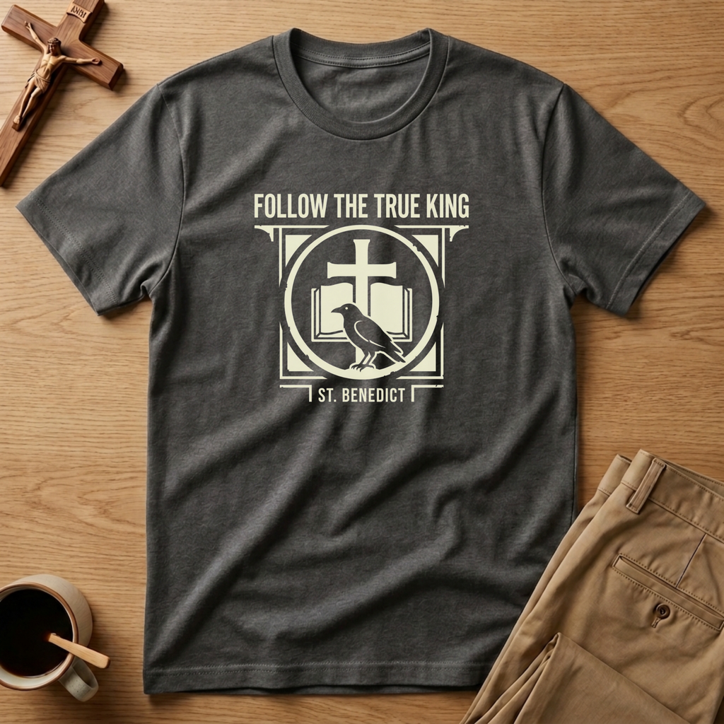 St. Benedict True King Monastic Seal T-Shirt