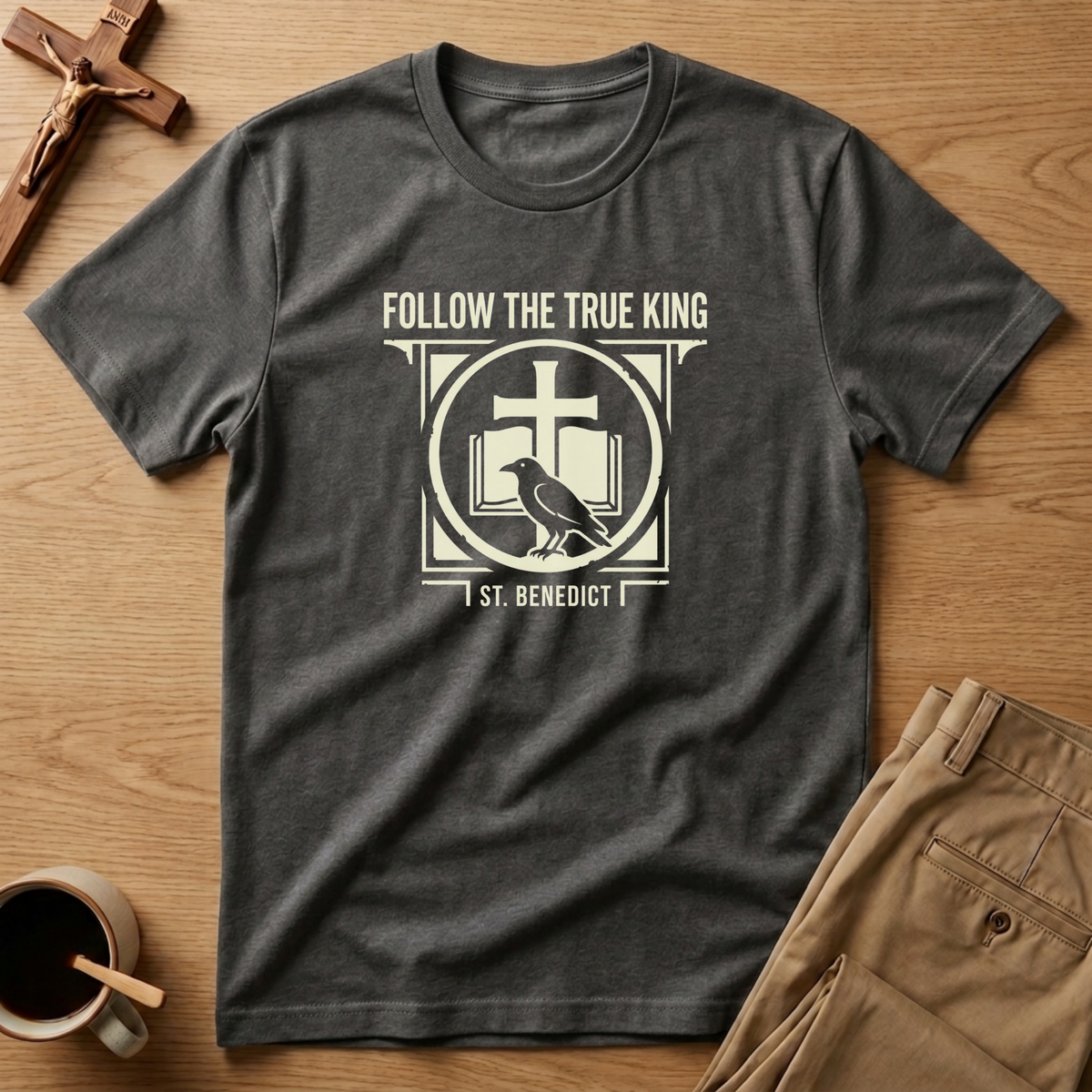 St. Benedict True King Monastic Seal T-Shirt