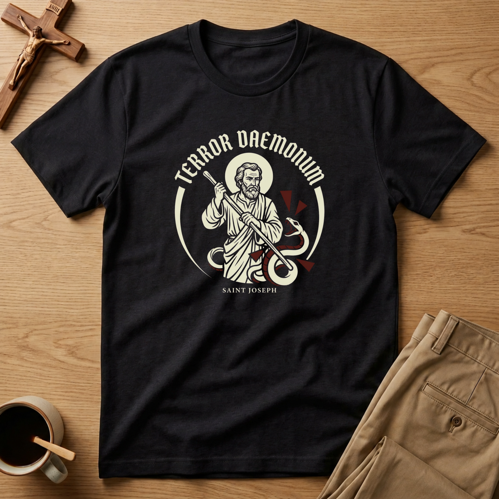St. Joseph Terror of Demons Guardian Emblem T-Shirt