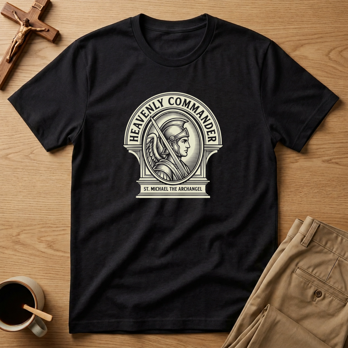 St. Michael Heavenly Commander Warrior Seal T-Shirt