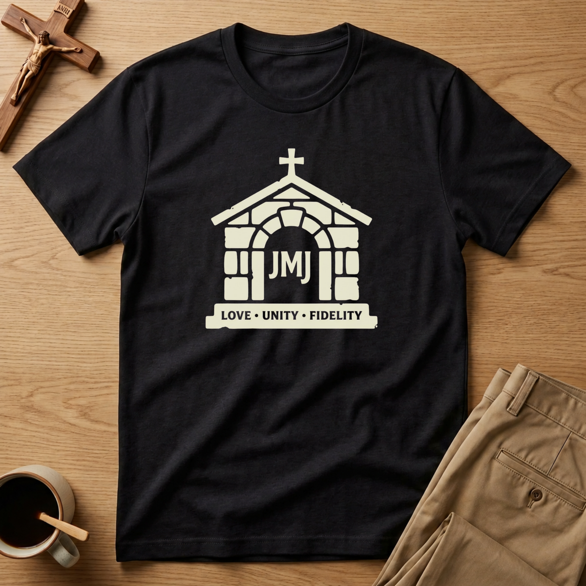 Holy Family House of Nazareth JMJ Catholic T-Shirt