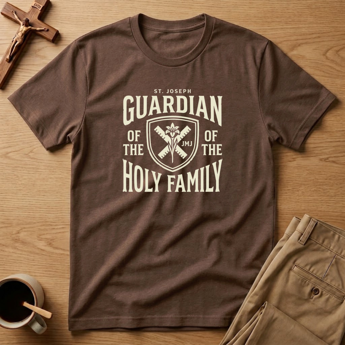 St. Joseph Guardian of the Holy Family Crest T-Shirt