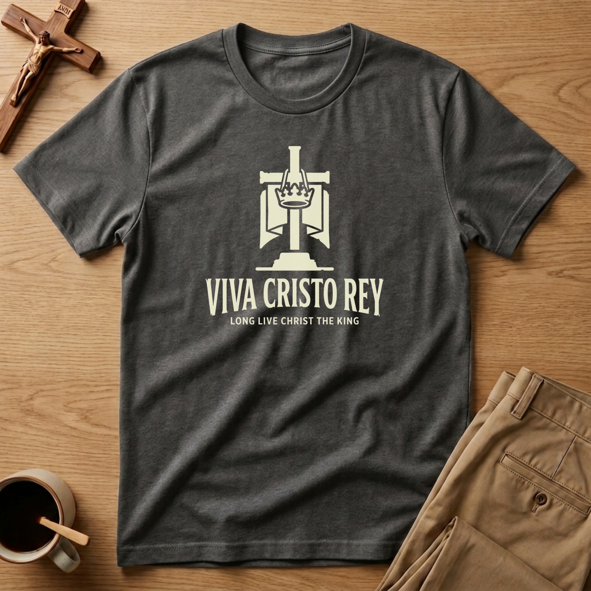 Christ the King Roman Standard Crest  T-Shirt