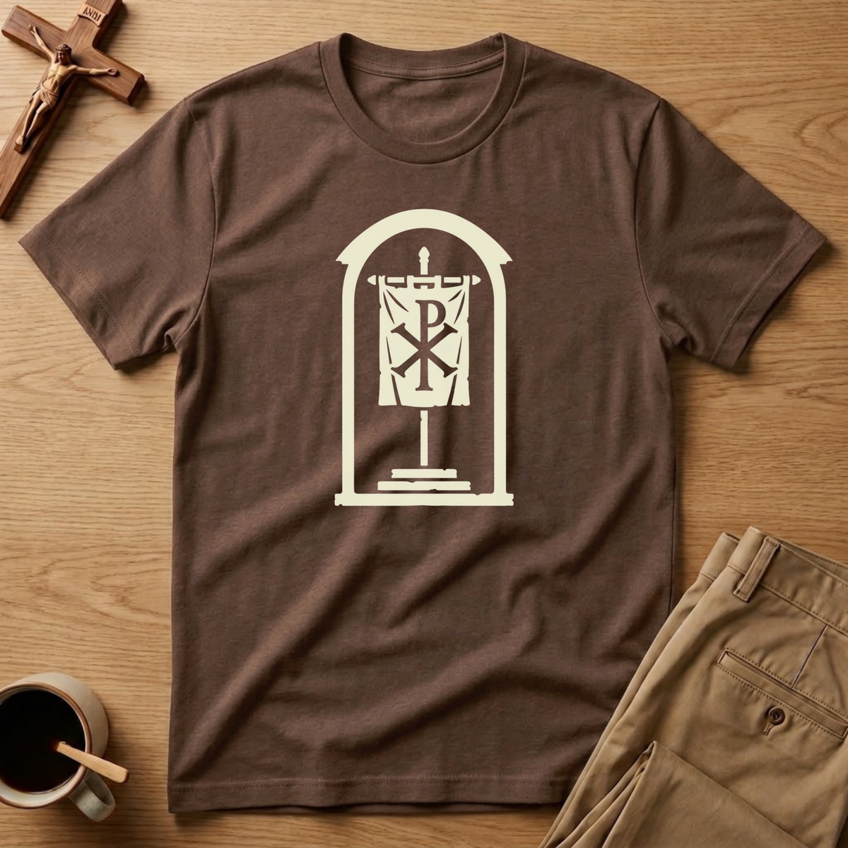 Chi-Rho Monumental Standard Catholic T-Shirt