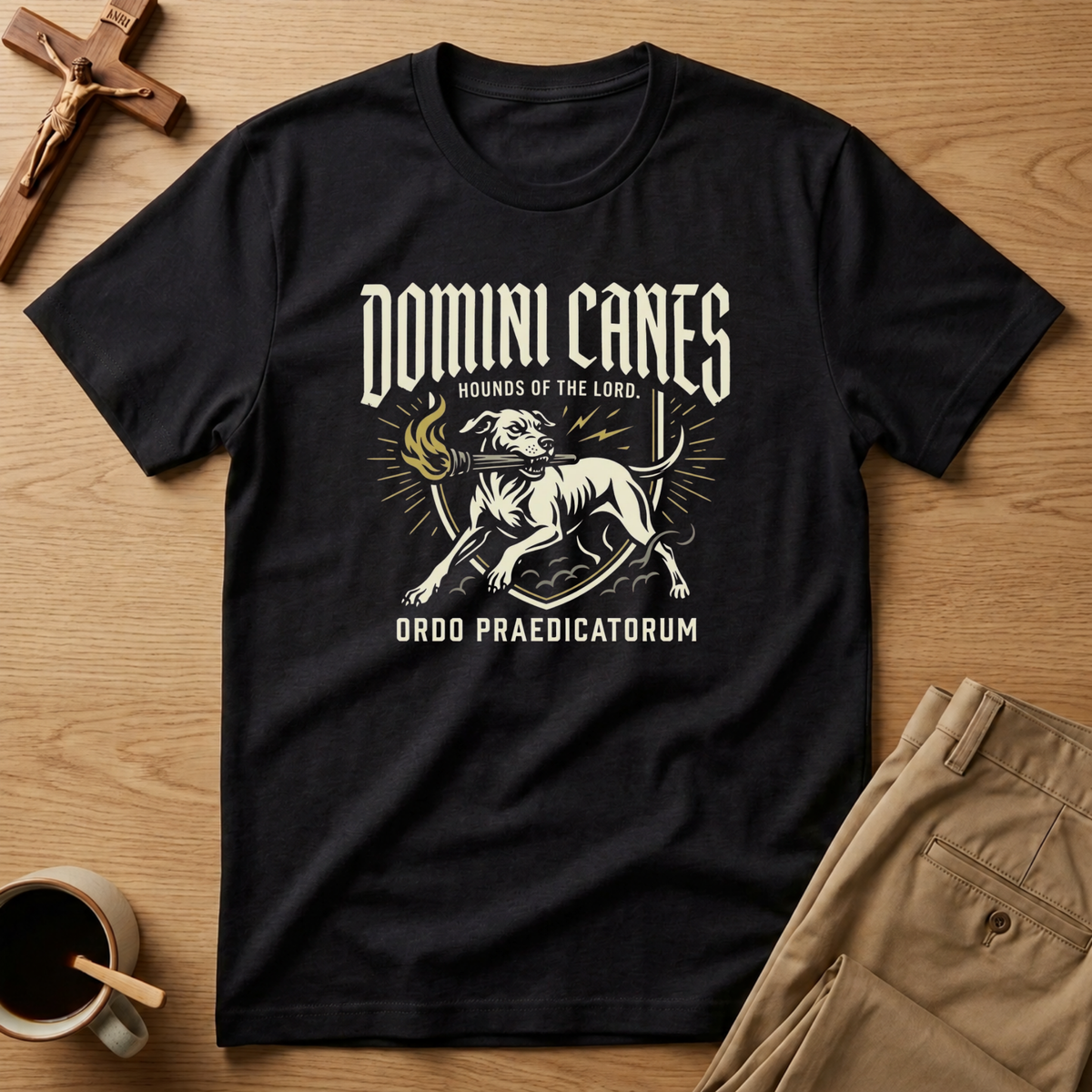 Domini Canes Hounds of the Lord Catholic T-Shirt