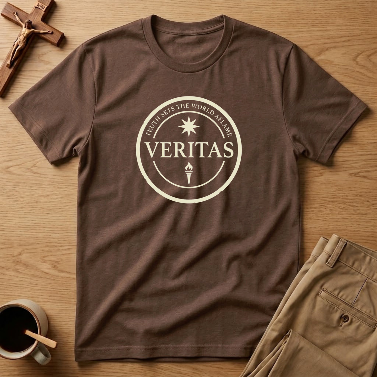 Veritas Dominican Torch Seal Catholic T-Shirt