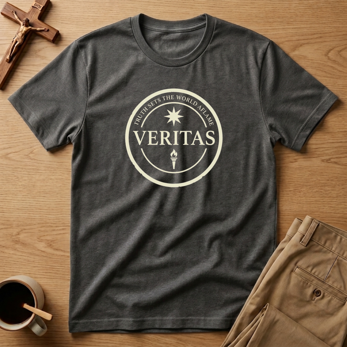 Veritas Dominican Torch Seal Catholic T-Shirt