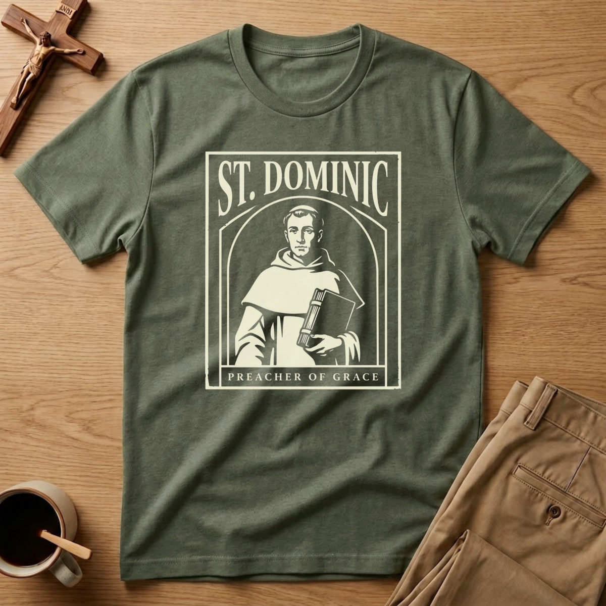 Saint Dominic Preacher of Grace Catholic T-Shirt
