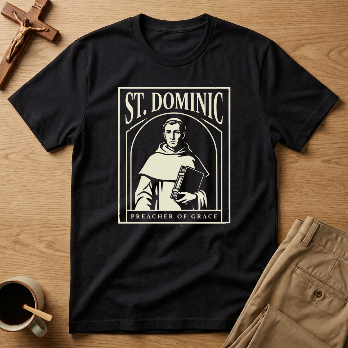 Saint Dominic Preacher of Grace Catholic T-Shirt