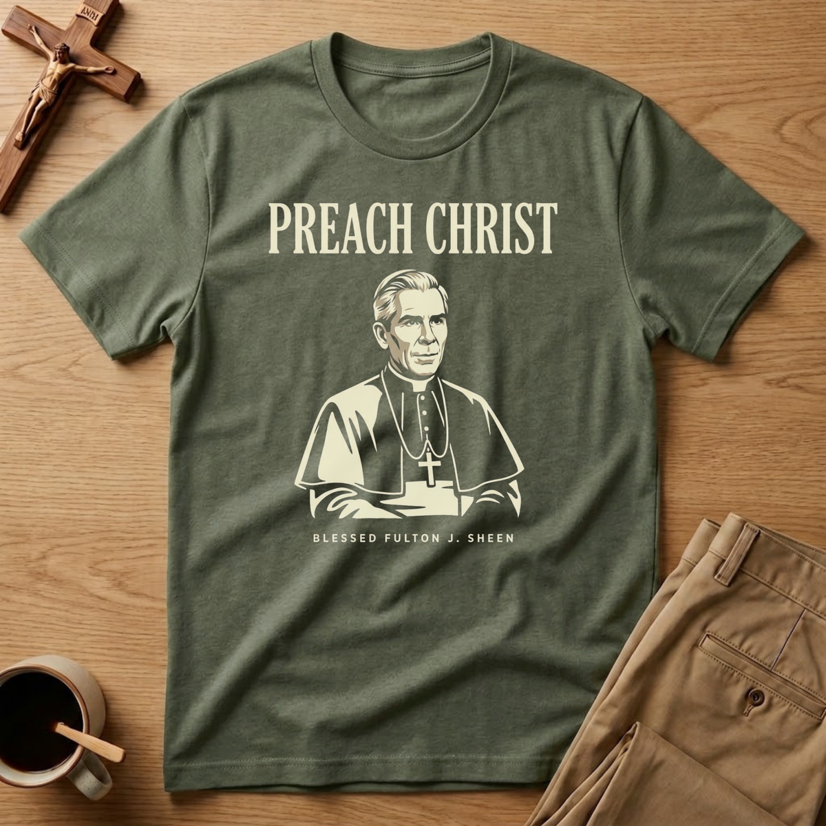Fulton Sheen Preach Christ T-Shirt