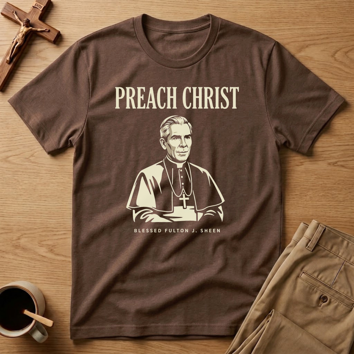 Fulton Sheen Preach Christ T-Shirt