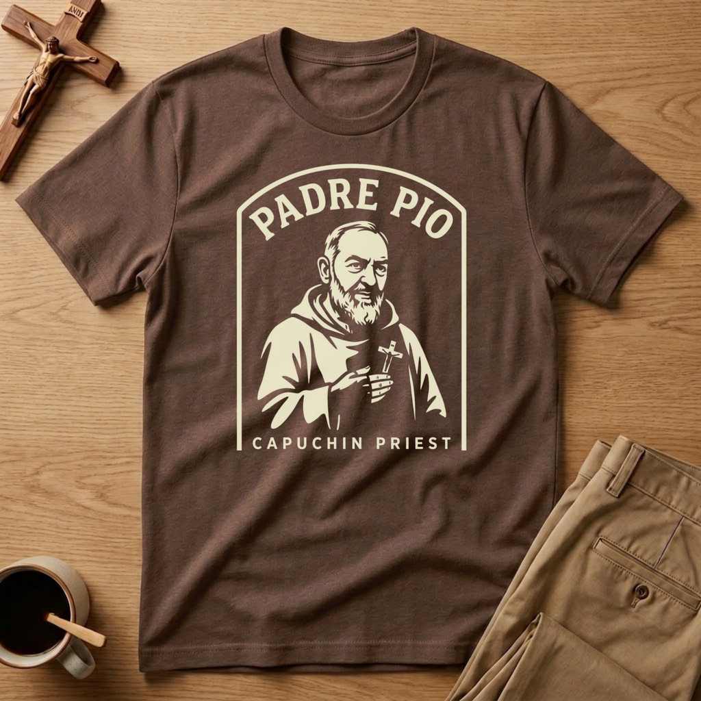 Padre Pio Portrait T-Shirt