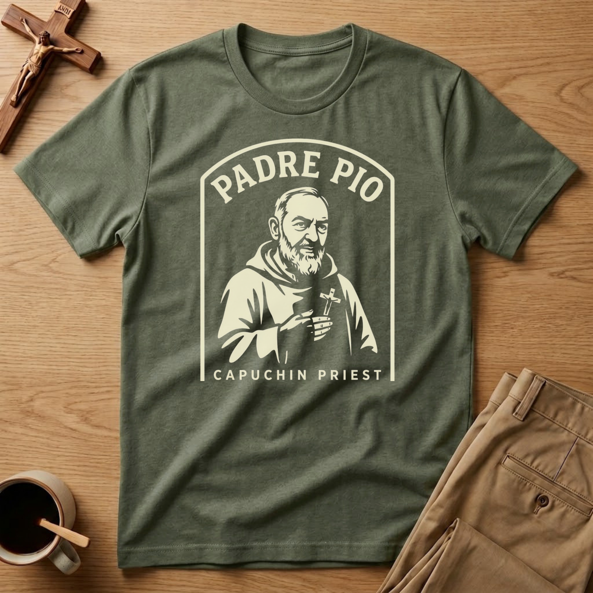Padre Pio Portrait T-Shirt