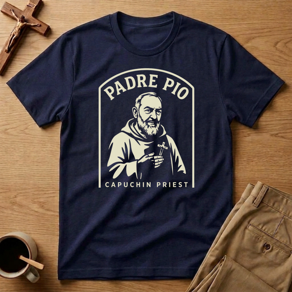 Padre Pio Portrait T-Shirt