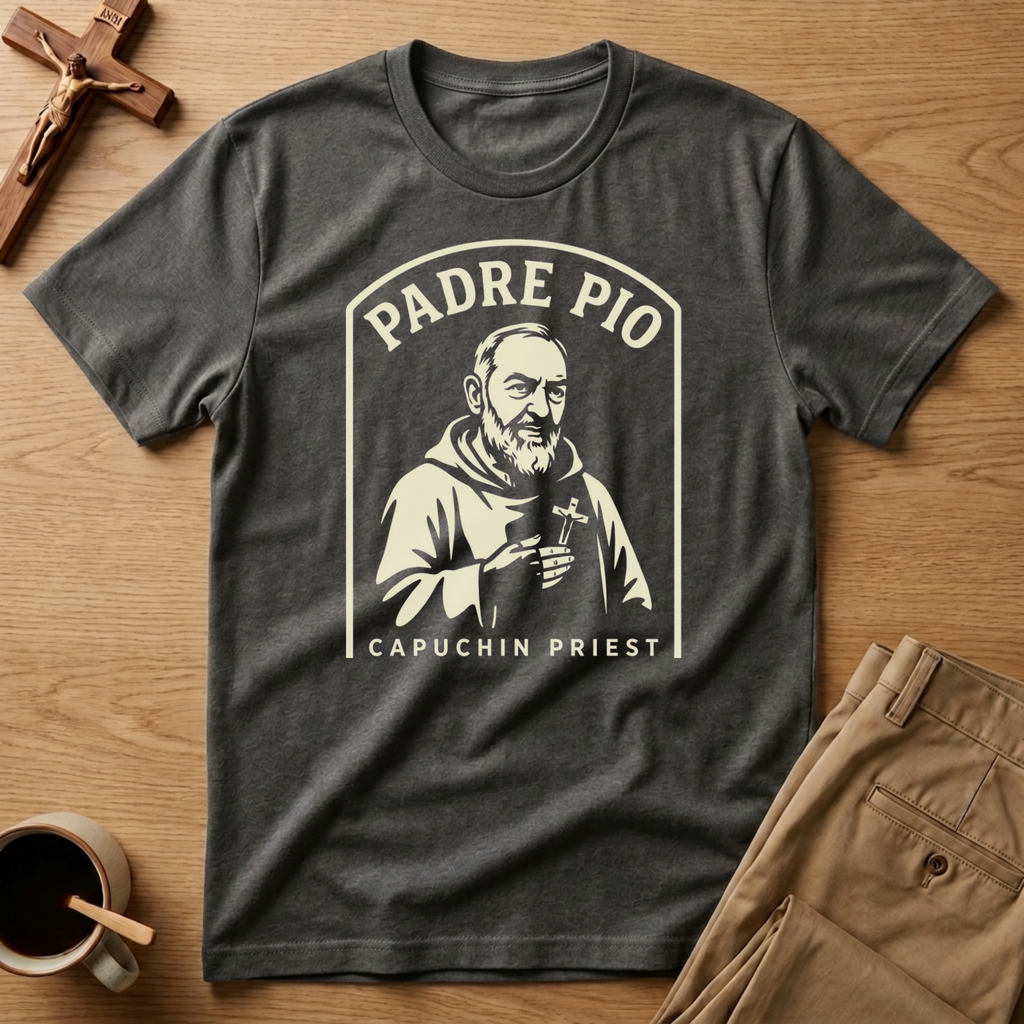 Padre Pio Portrait T-Shirt