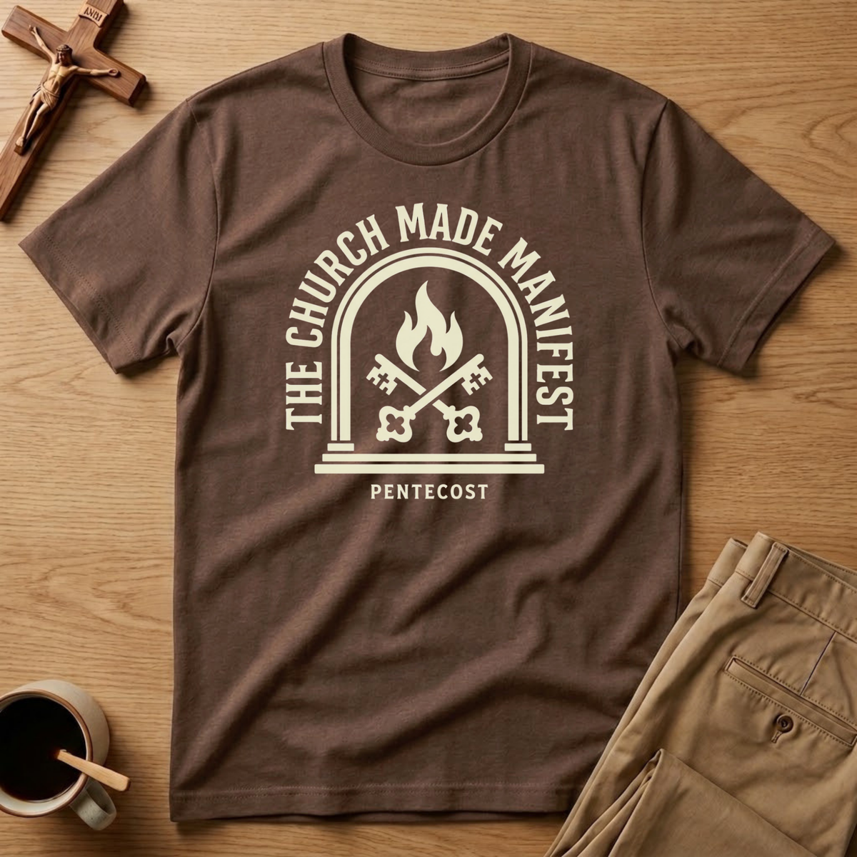 Pentecost Flame and Keys T-Shirt