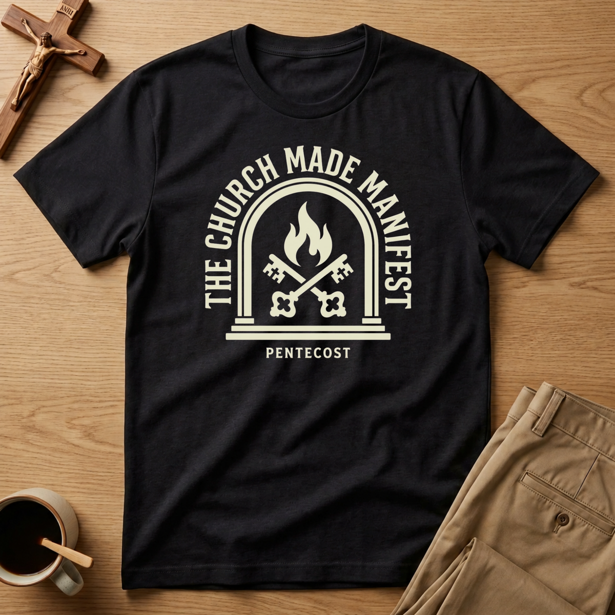 Pentecost Flame and Keys T-Shirt