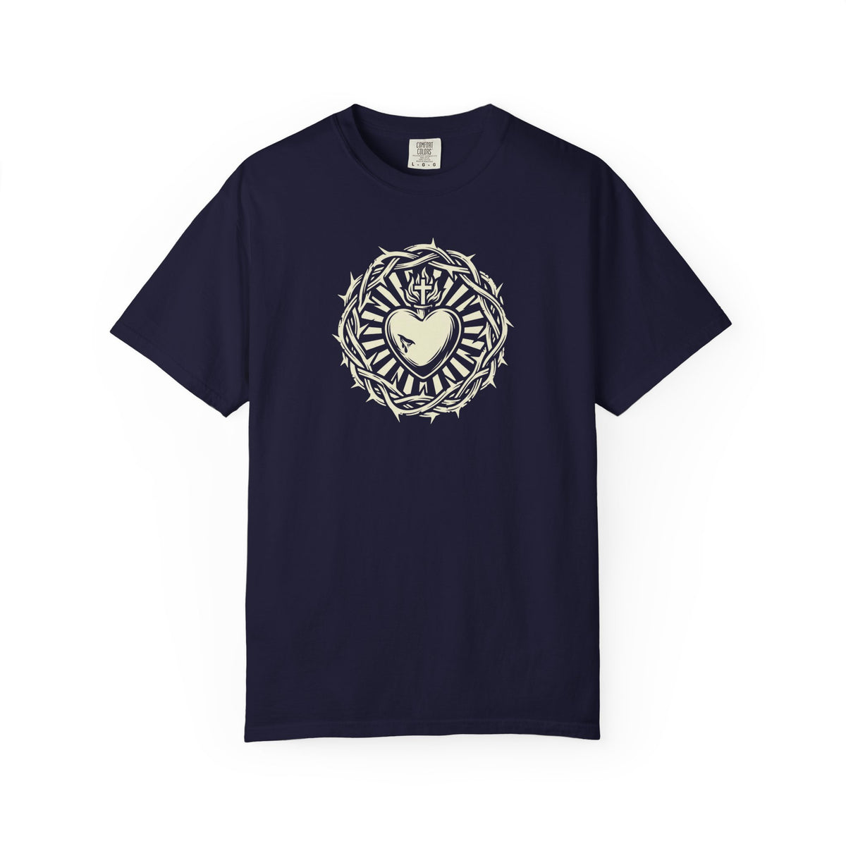 Sacred Heart Passion Engraving Catholic T-Shirt