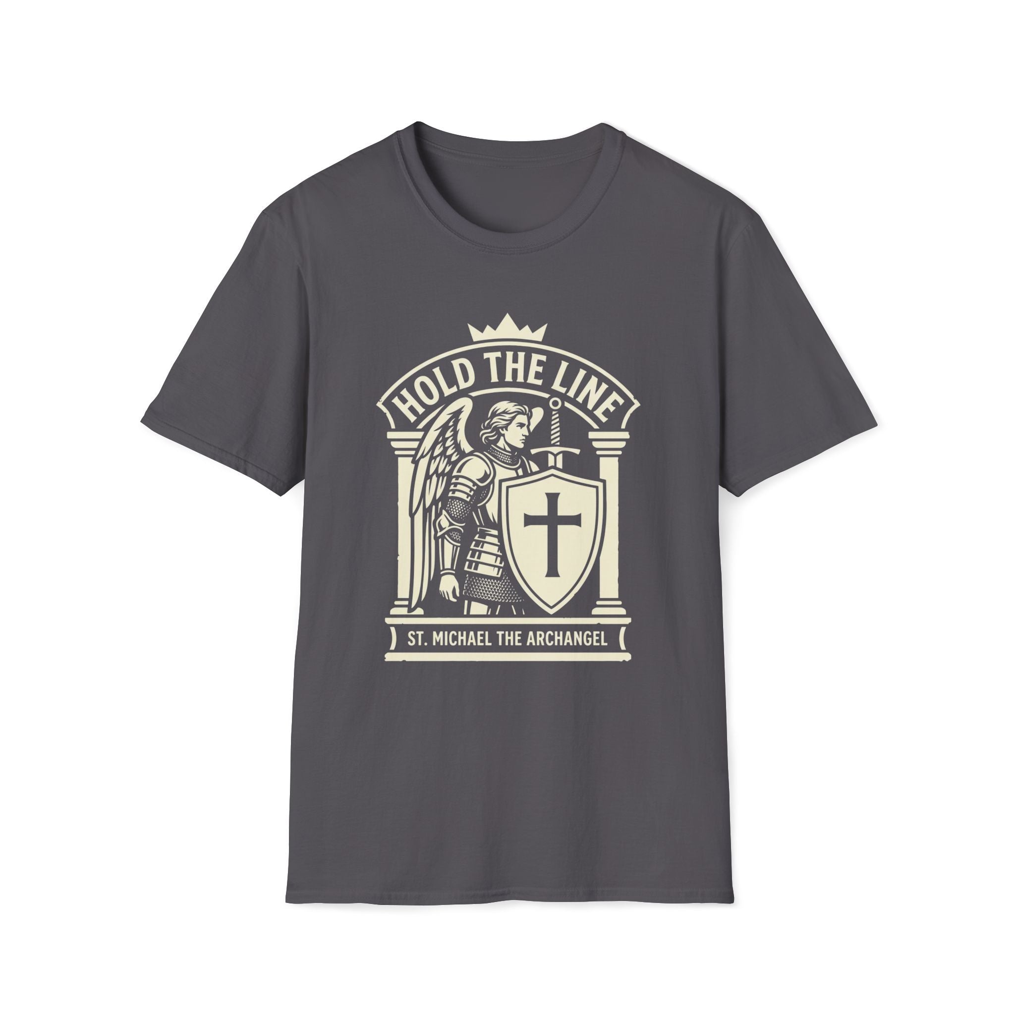 St. Michael Hold the Line Heraldic Shield T-Shirt