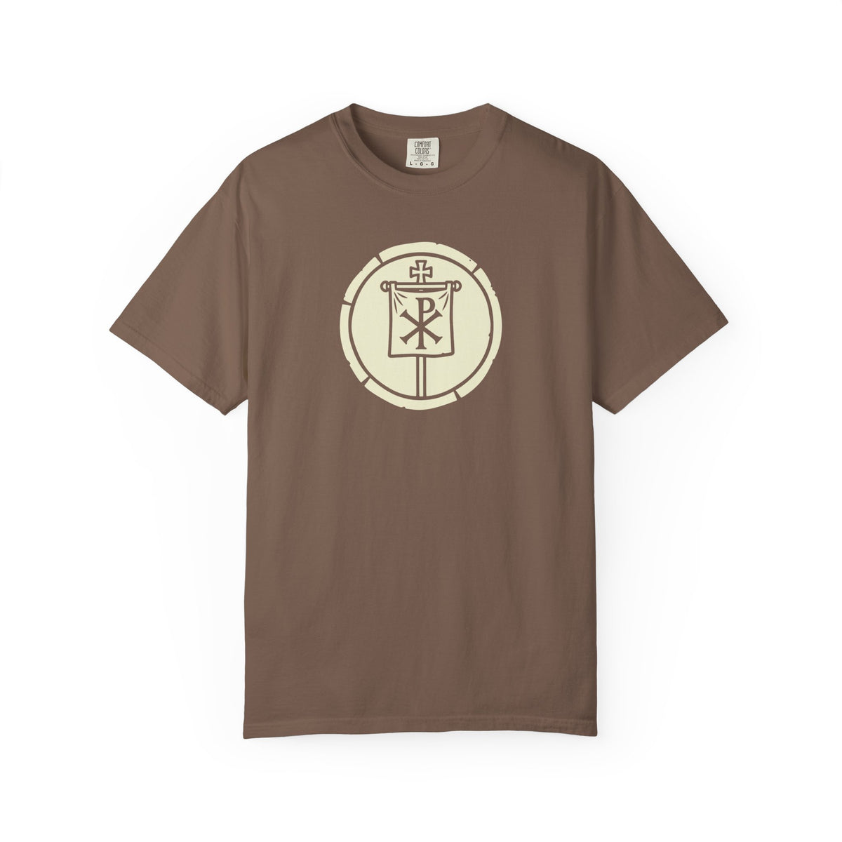 Chi-Rho Victory Medallion Catholic T-Shirt